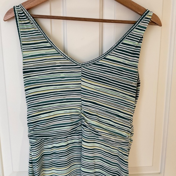 Title Nine Women Small Green Stripe Active Dress - Picture 5 of 6